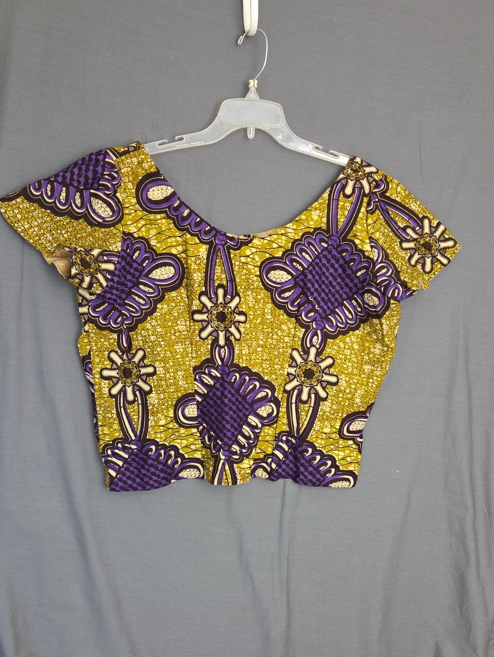 Handmade African‎ Ankara Print Scoop Neck Crop Top
